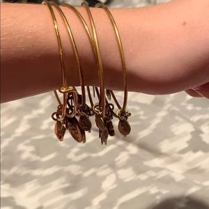 Gold Alex and ani bracelets